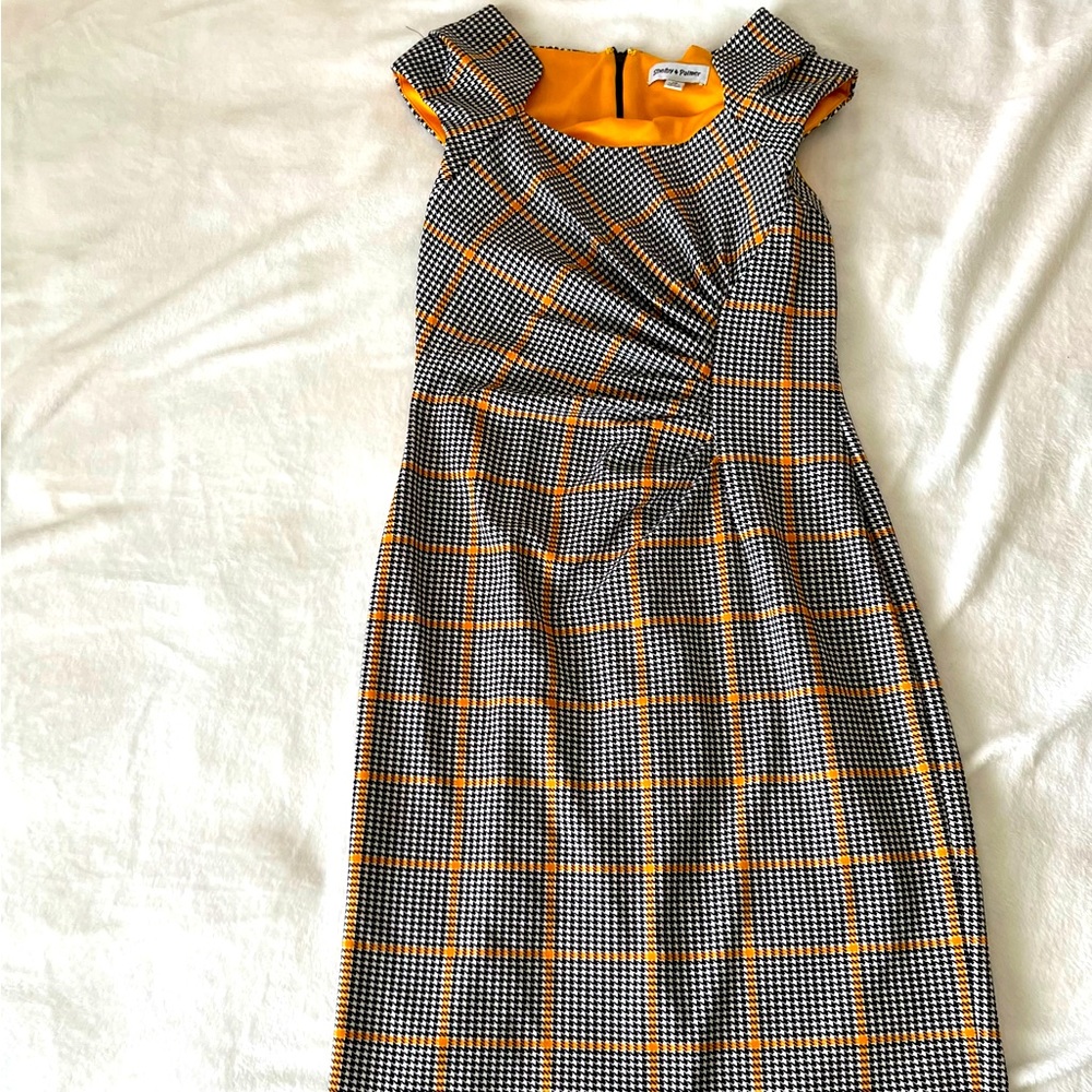Houndstooth work dress